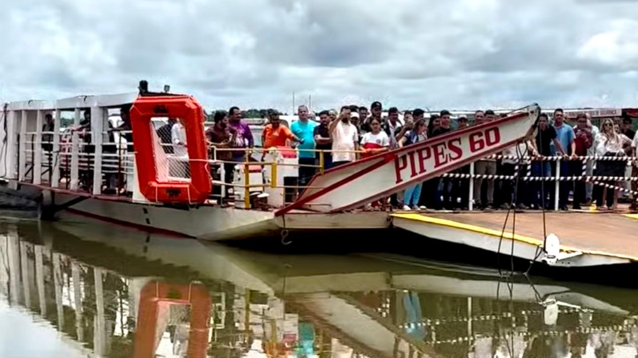 Travessia de veículos por balsa entre Tocantins e Maranhão começa mais de dois meses após queda da ponte JK