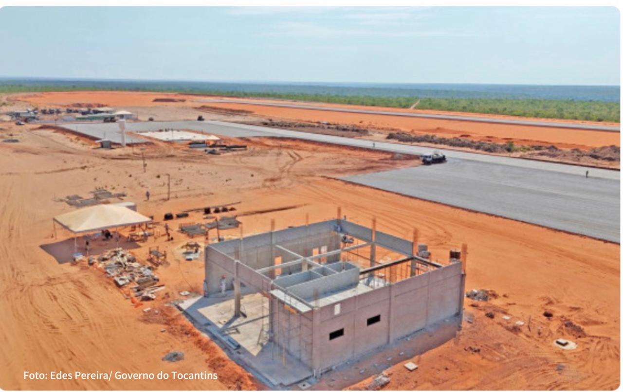Aeródromo de São Félix atinge 78% de execução e impulsiona turismo no Jalapão