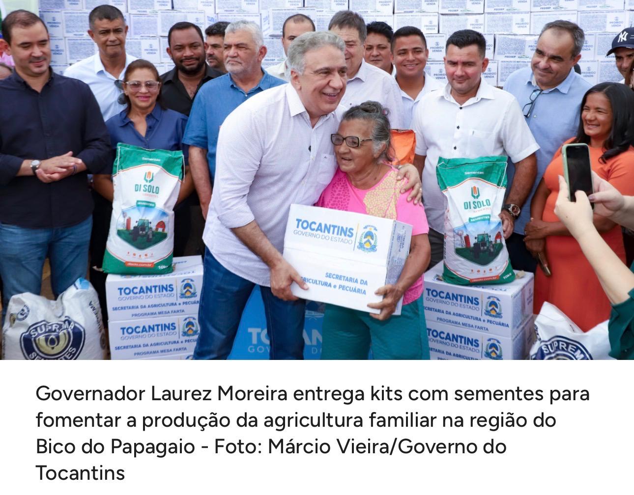 Laurez Moreira fortalece agricultura familiar com entrega de 800 kits de sementes em Araguatins