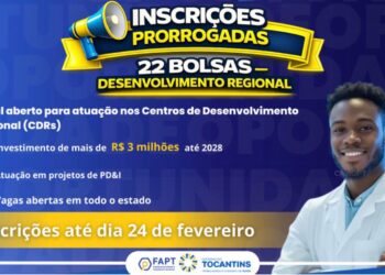 Inscrições para 22 bolsas de pesquisa e desenvolvimento.