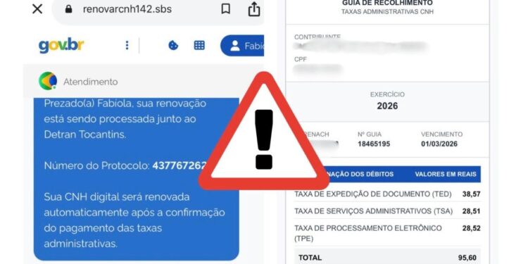 Falso site cobra por renovação gratuita da CNH.